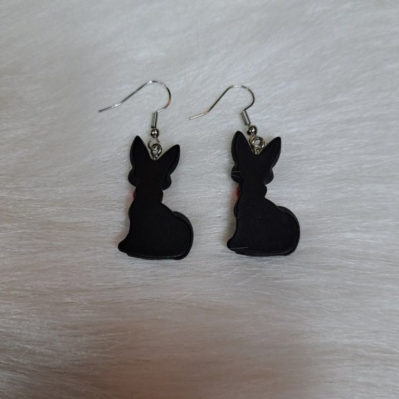Black Cat Earrings - Picture 3 of 3